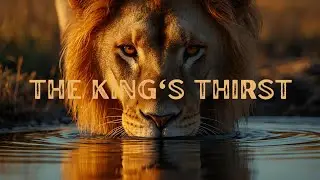 Majestic Lion Quenches Thirst in 4K - Maasai Mara Wildlife!