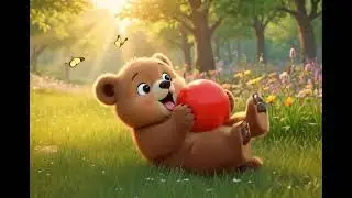 Happy Baby Bear Playing with a Ball 🧸🎈 | Cute Kids Short