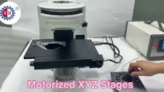 High-precision microscope motorized stage with manual adjustment knob#motorized #stage #translation