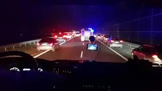 autostrada A2#dwie kolizje na 421km