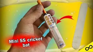 Making mini cricket bat using popsicle sticks