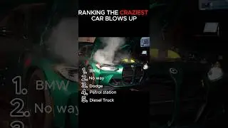 Ranking The Craziest Car Blows Up 💥 #shorts #car #explosion