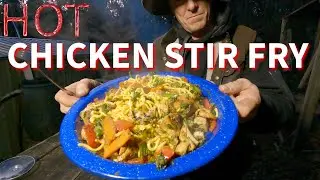Chicken Stir fry - Super Easy Camp Meal - Campfire Cooking in the Aussie bush