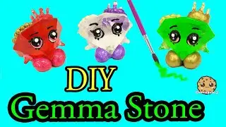 DIY Green GEMMA STONE Custom Shopkins Do It Yourself Craft - Cookieswirlc Video
