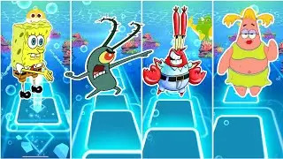 SpongeBob 🆚 patric star 🆚 Mr karbs 🆚 Sandy cheeks EDM rush tiles hop