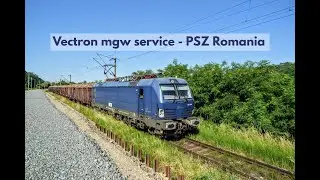 Siemens Vectron mgw service - PSZ Romania with wooden logs train