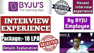 BYJU's Interview Experience|BYJU's Interview questions and answers|How to crack byju's Interview