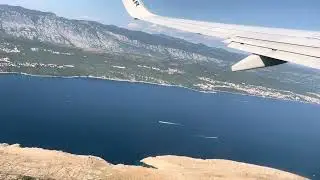 Rijeka Airport CROATIA | Krk island -Adriatic takeoff on a hot summer day