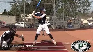 Owen Muench Prospect Video, C OF, Royal High School Class of 2023