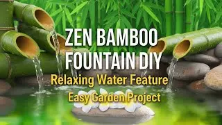 Zen Piano & Bamboo Fountain 🌾 Deep Sleep Meditation and Study Focus with Calming Water Flow