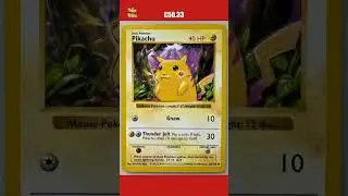 Pok&eacute;mon Card - Shadowless - Red Cheeks - Pikachu - Base Set - 58/102