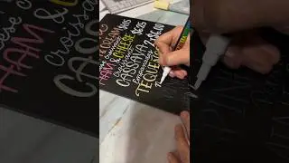 Chalkboard lettering menu! #handlettering #chalklettering #chalk #chalkart #chalkboardart