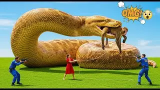Heroic Rescue Team Saves Brave Mother Monkey from Giant Python&rsquo;s Deadly Coils🐍