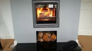 Purevision 5kw wide inset multi fuel stove installation timelapse