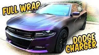 Full wrap Black Purple - 2017 Dodge Charger