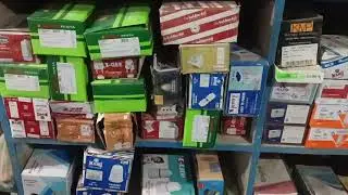 All kinds of electric house wiring material available and bathroom fittings material avai
