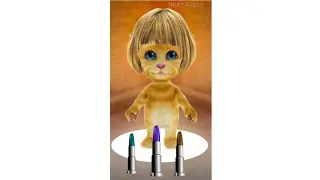 makeup lipstick💄 Billu funny video Talking Tom #billu #red_chilli #talking