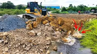 Excellent PowerFull DOZER DH17C3!! Cleaning Forests, Stone, Soil Water, Equalization On Construction