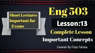Eng 503/Lesson 13/Short Lecture/(ELT)English language teaching