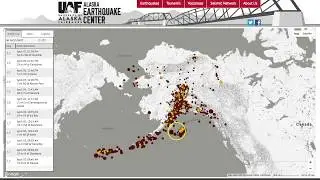 Alaska Earthquake Center's Recent Earthquake Map