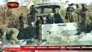 Troops of 55 Division Enter Mullativu District from Jaffna District Northern War Front 25 January