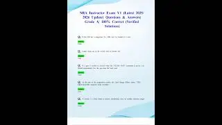 NRA INSTRUCTOR EXAM V1 LATEST 2025 2026 UPDATE QUESTIONS EN ANSWERS GRADE A 100 CORRECT VERIFIED SOL