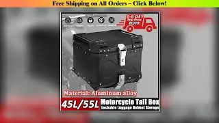 New Motorcycle Helmet Box Aluminum Trunk Tail Box Waterproof Top Rear Luggage Storage Tool Cases