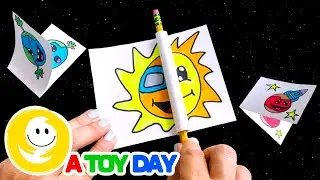 DIY Magic Cards 🪄 | How to make DIY magic cards with planets | the Sun card | Earth Card | Mars Card