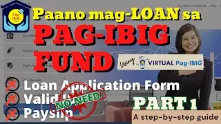 PAG-IBIG FUND PART 1: Salary Loan Application thru Virtual Pag-IBIG Account