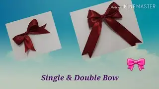 Simple Single and Double Bow || Satin Bow || DIY || Easy Bow || How to make a simple bow
