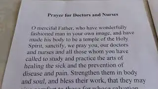 Prayer for Doctors and nurses