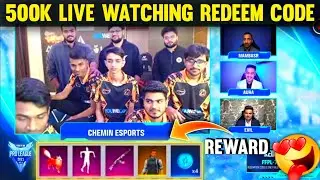 Free Fire Pro League Redeem Code || 500K Live Watching Redeem Code