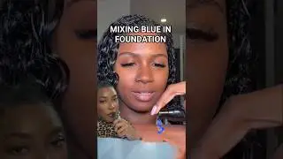 BLUE MIX IN MAKEUP 🤯 #makeuptips #foundationcourse #makeupshorts #shortsviral