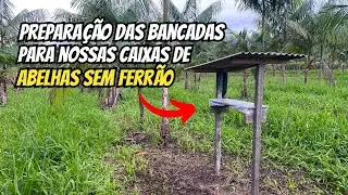 Como preparar a bancada para caixas de abelhas sem ferr&atilde;o?