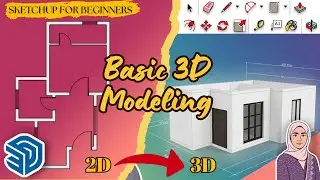 SketchUp 3D Modeling for Absolute Beginners | Convert 2D Plan to 3D Step by Step (Urdu/Hindi) CC