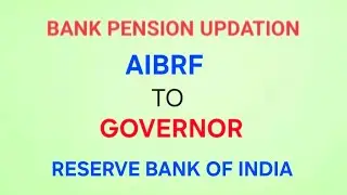 #Bank #pension #updation #matter #pensioners #union #wrote #governor #rbi #intervin #dfs #govt #ida