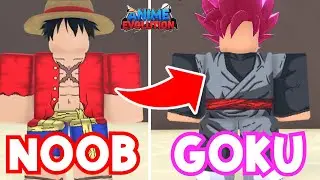 Noob to Pro and OBTAINING 0.1% Black GOKU in Anime Evolution.. - ROBLOX
