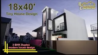 18x40 | 3BHK | RCR Creations | house design | minimalist | Interior designing | Tiny House Design