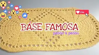 Base oval famosa para tapete de croch&ecirc; 🧶#tapetedeporta @marciliobarros2252