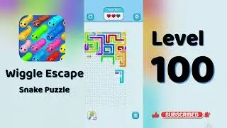 🎮 Wiggle Escape Level 100 Walkthrough | Snake Puzzle Challenge 🐍 | SolutionGuruji