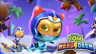 Talking Tom Hero Dash Run Game - Super Trooper Tom (foggy track)