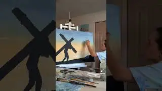 Тоскующее сердце тянется к Творцу и Спасителю❤️ Картина на заказ &laquo;Возьми свой крест&raquo;