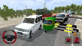 Mahindra Scorpio 😱 Indian Traffic Speed Breaker Speed Drive | Bus Simulator Indonesia (BUSSID)