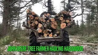 1976 John Deere Tree Farmer Porter Hauling Hardwood