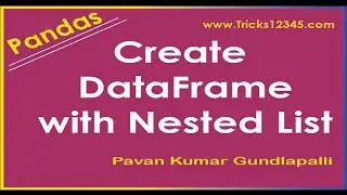 Python: Pandas Create DataFrame with Nested List