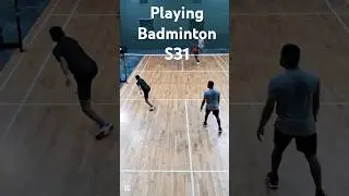 Playing badminton S31 😍🏸🎉 #BadmintonSport #workout #Shorts  #badmintonlovers #badminton #sports
