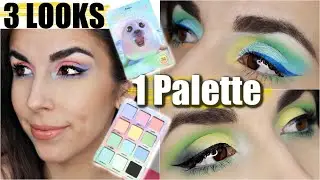 Menagerie Cosmetics Pastel Pup Palette | 3 LOOKS, 1 PALETTE + REVIEW | Katie Marie