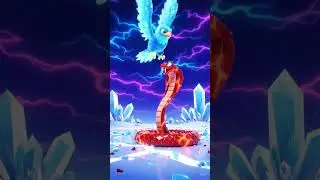 1M views 💥 | Sapphire Glass Eagle vs Ruby Glass Cobra 🦅🐍 |Fastest Glass Battle Ever  #aiart