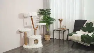 Coziwow Stylish Wood Cat Climbing Cloud Tree With Condo | CW12K0528