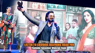 Lizten Crowds Deafening Roar As Youtube Crazher Bhuvam Bam Promte First Bollyywod Movie Taaza Khabar